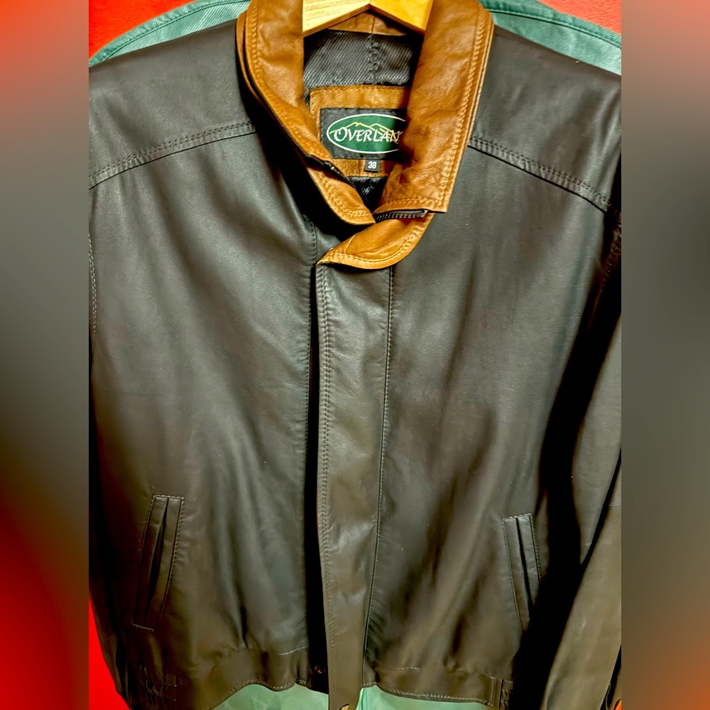 NWT Overland Men’s Brown Leather Jacket